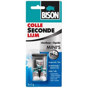 Bison Secondelijm Mini 3x1g | Tape & lijm