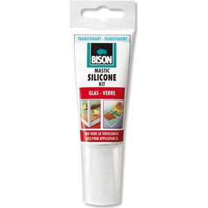 Bison Siliconenkit Glas Tube - Transparant - 60 ml