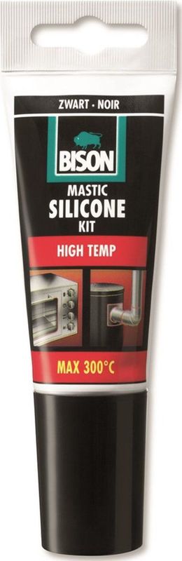 Bison - Siliconenkit High Temp - Zwart - 60Ml