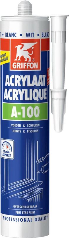 Griffon - A-100 - Acrylaatkit - Wit - 300ml