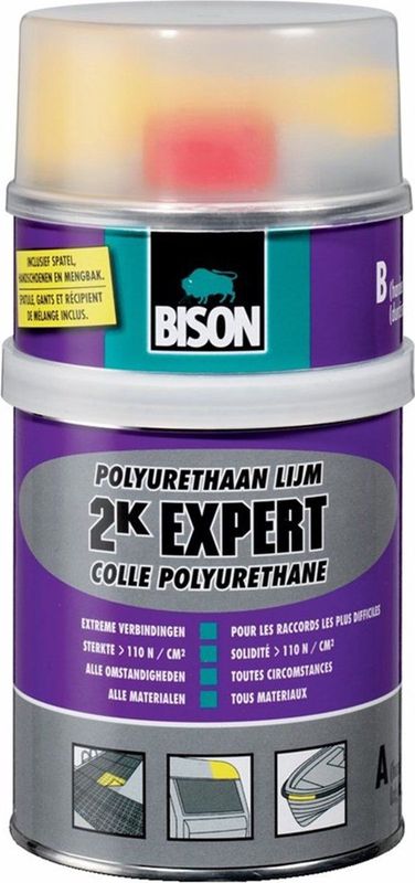 Bison - 2K Expert Polyurethaanlijm Set - 900G - Supersterk en Duurzaam