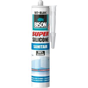 Bison Super Siliconenkit Sanitair Koker - Wit - 310 ml