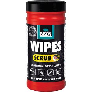 Bison Wipes Scrub - 40 stuks