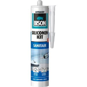 Siliconenkit | Bison | Antraciet (Vochtbestendig, Elastisch, 300 ml)