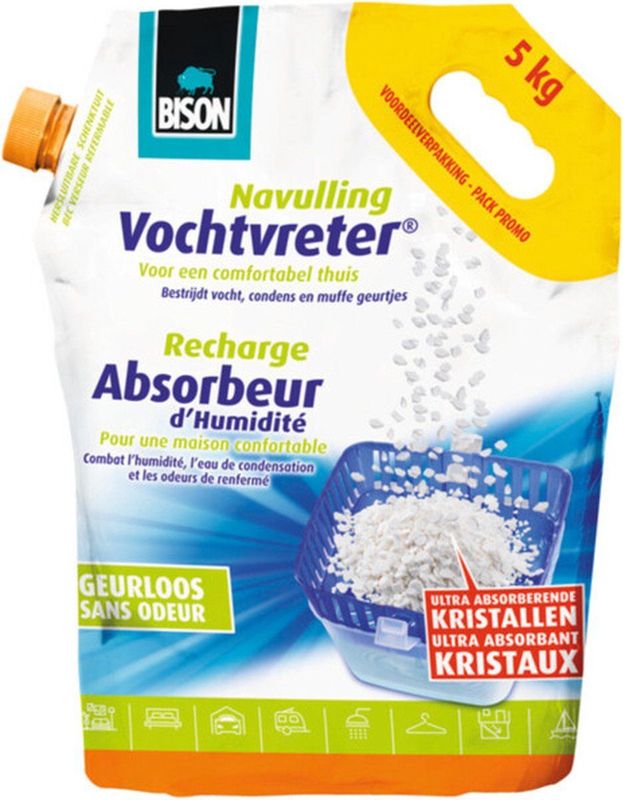 Bison Vochtvreter Navulling - Neutraal - 5 Kg