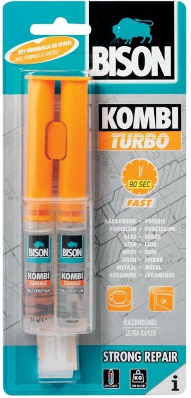 Bison - 2 Componenten Turbo Lijm - 24ml - Voor Kunststof en Metaal