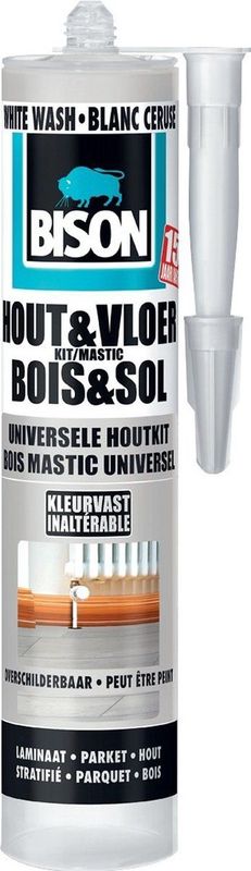 Bison - Hout&Vloer - Afdichtingskit - White Wash - 300 ml