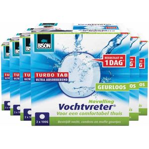 6x Bison Vochtvreter Ambiance Neutral Navul Tabs 2 X 100 Gr