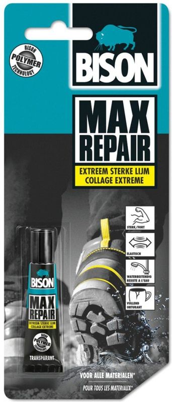 Bison - Max Repair Power - Lijm - Transparant - 8 Gram