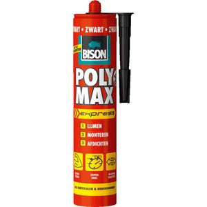 Bison 6309304 Poly Max Express Universeelkit - Zwart - 425gr