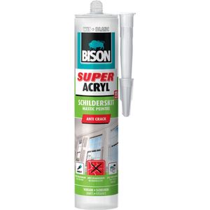 Bison - Super Acrylaat Schilderskit - Wit - 300 ml - Direct Overschilderbaar