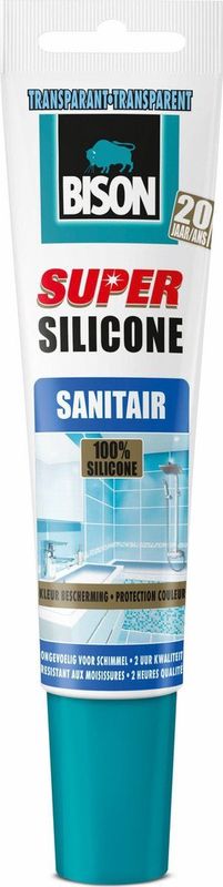 Bison - Super Silicone - Siliconenkit - Transparant - 150 ml