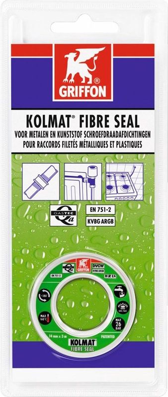 Griffon - Kolmat Fibre Seal - Afdichtingsband - 12Mm - 3M