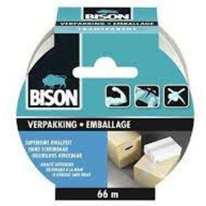 Bison Tape Verpakking Transparant 66 m