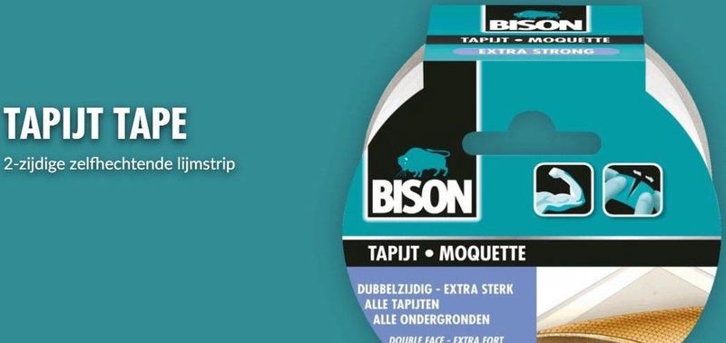 Bison tapijttape extra strong - 10 meter