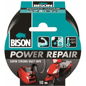 Bison Tape Power Repair Zwart 10 meter