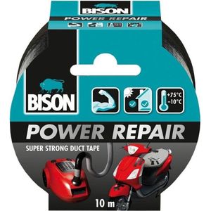 Bison Tape Power Repair Zwart 10 meter