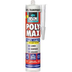 Bison Poly Max High Tack Express 440 Gram - Transparant