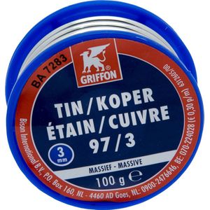 Griffon draadsoldeer tin/koper 3mm 100 gram