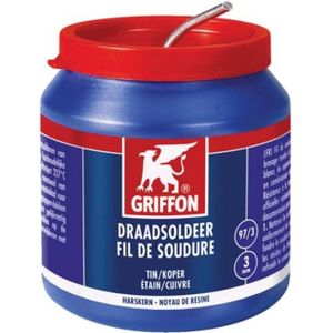 Griffon electro draadsoldeer tin/koper 97/3 harskern Ø 3 mm. - 500 gram