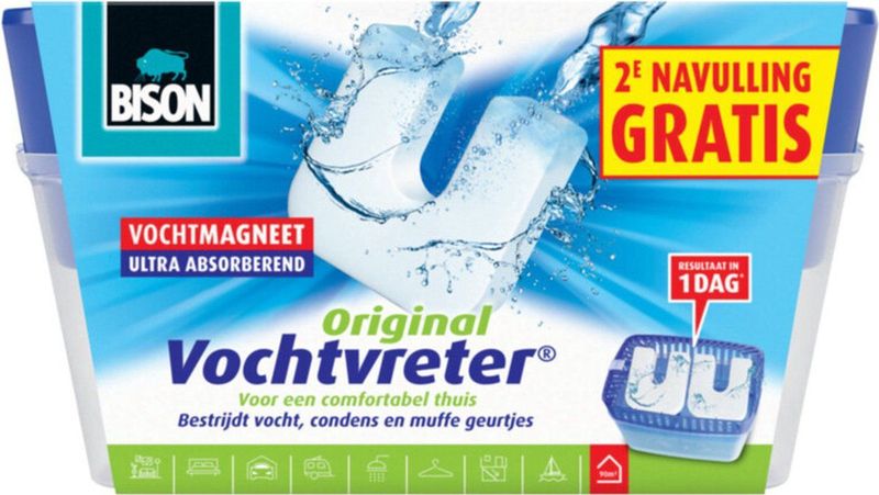 Bison - Vochtvreter - Neutraal - 6x900 gr + 2 Navullingen