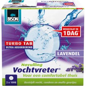 Bison Vochtvreter Turbo Tab Navullingen Lavendel 2 X 100gr