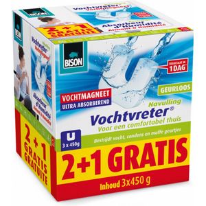 Bison Vochtvreter Vochtmagneet Neutraal 3 X 450 Gr