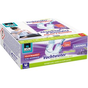 12x Bison Vochtvreter Vochtmagneet Lavendel 450 gr