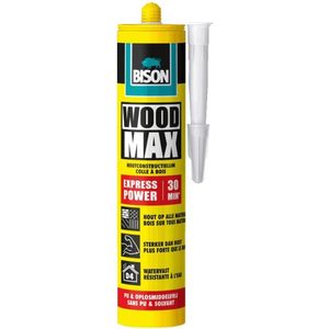 Bison - Wood Max® Express Power - Koker 380 g - Sneldrogende Houtconstructielijm - Watervast D4