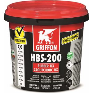 Griffon HBS-200® Rubber Tix coating - water en luchtafdichtend -pot 1 l - zwart