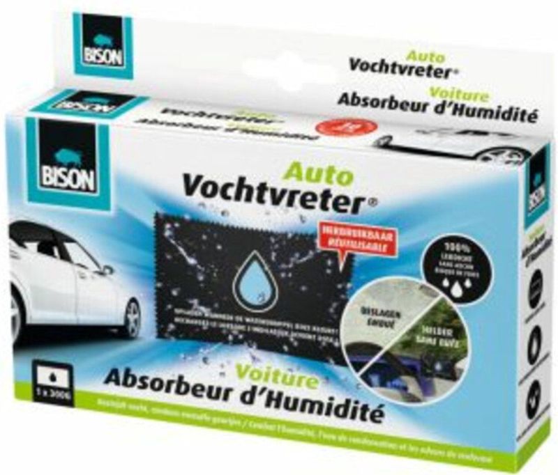 Bison - Vochtvreter® Auto - Vochtabsorber - Oplaadbaar - Voor veilige zicht