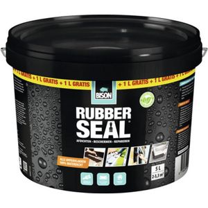 Bison Coating Rubber Seal Zwart 5l | Vulmiddelen