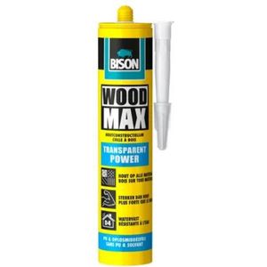 Bison Wood Max Transparant Power koker 320 g, extreem snel, voor alle houtsoorten, D4, hoge aanvangshechting