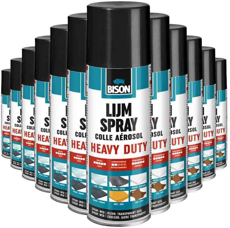 Bison - Heavy Duty - Lijmspray - Transparant - 500ml