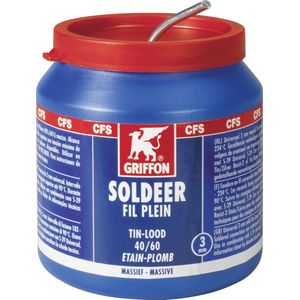 Griffon - Draadsoldeer - Tin/Lood 40/60 - Massief - Ø 3.0 mm - Pot 500 g