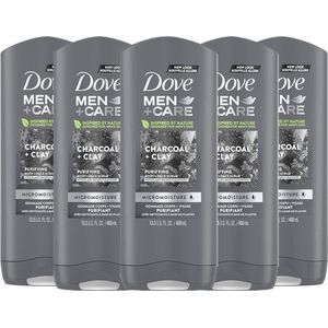 Dove Men + Care Body & Face Wash Charcoal + Clay - 6 x 400 ml Voordeelpak