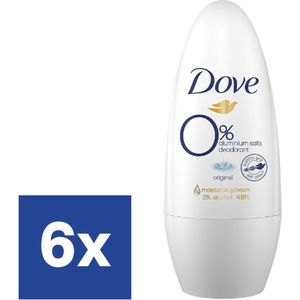 Dove Original Deodorant Roller - 6 x 50 ml