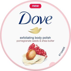 2e halve prijs: Dove Body Scrub Pomegranate & Shea butter 225 ml