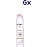 Dove Invisible Care Anti-Transpirant Deodorant Spray, biedt tot 48 uur bescherming tegen zweet en hydrateert de huid - 6 x 250 ml - Voordeelverpakking