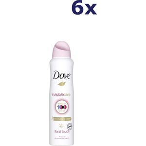 Dove Invisible Care - 250 ml - Deodorant - 6 stuks - Voordeelverpakking