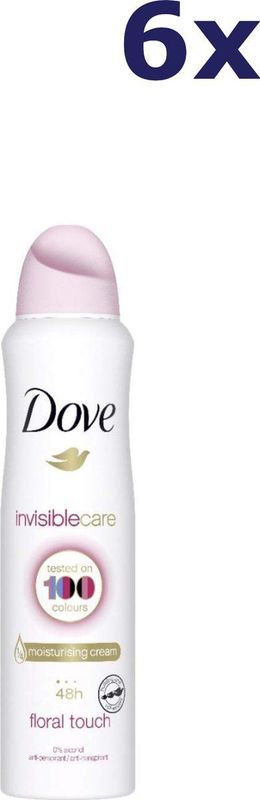 Dove - Invisible Care - Deodorant - 250 ml - 6 stuks - Voordeelverpakking
