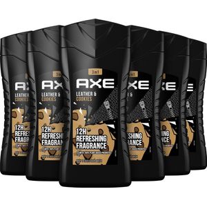 Axe - Collision Leather & Cookies - Douchegel - 6 flessen - 250 ml