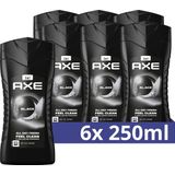 AXE 3-in-1 Douchegel - Black - met de verfijnde en subtiele geur van bevroren peer en cederhout - 6 x 250 ml
