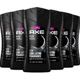 AXE 3-in-1 Douchegel - Black - met de verfijnde en subtiele geur van bevroren peer en cederhout - 6 x 250 ml