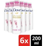 Dove Rose Oil Doucheschuim - 6 x 200 ml - Voordeelverpakking