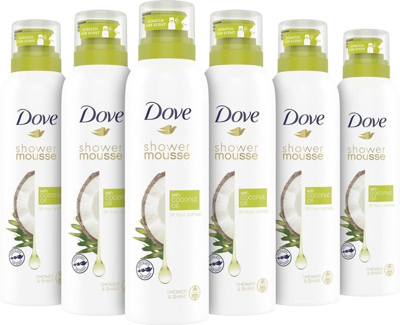 Dove Coconot Oil Doucheschuim - 6 x 200ml - Voordeelverpakking