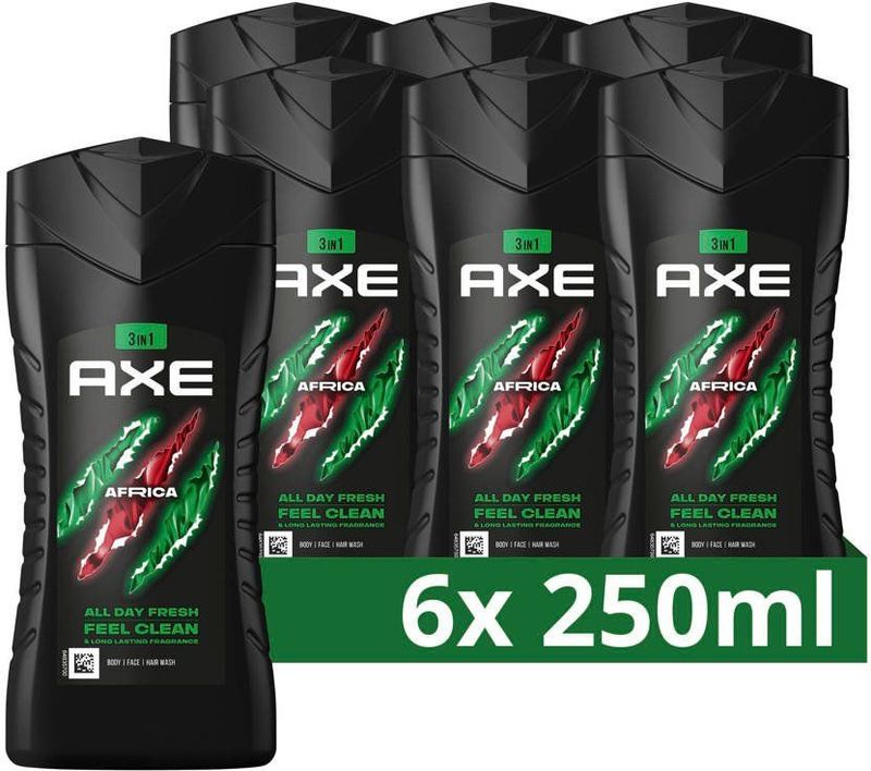 AXE - Africa - Douchegel - 100% Gerecycled - 3-in-1