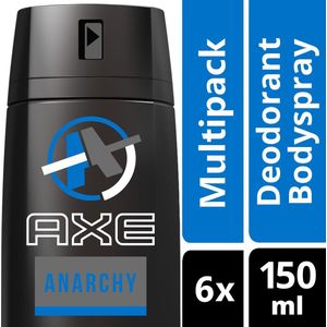 AXE Anarchy Deodorant - 6 x 150 ml - Voordeelverpakking