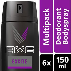 AXE Excite Deodorant - 6 x 150 ml - Voordeelverpakking