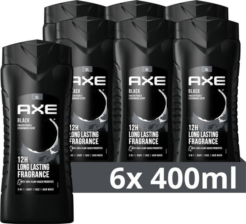 Axe Black Douchegel - 6 x 400 ml - Voordeelverpakking